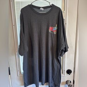 Port and Company Charcoal Tee with Colorful Graphic